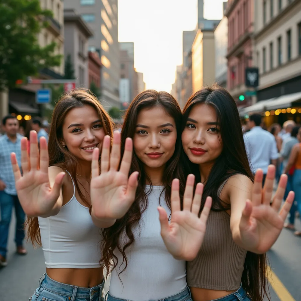 Outstanding hands and composition